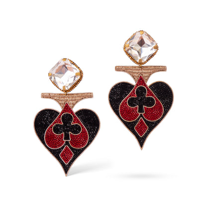 Suits Of Cards Enclosed Earrings