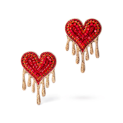 Heart Drip Earrings