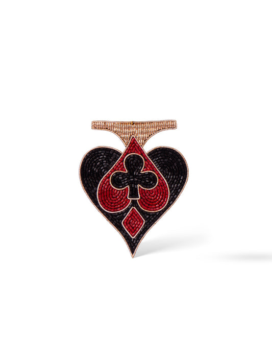 Suits Of Cards Enclosed Brooch