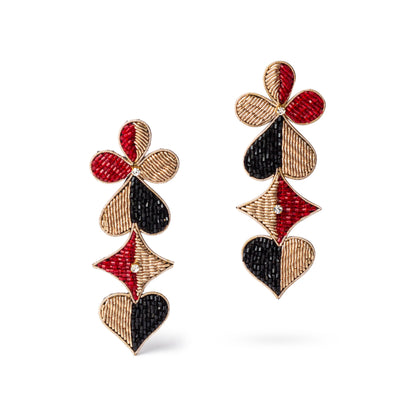 Dual Tone Drop Earrings