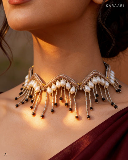 CRYSTAL FRINGE CHOKER