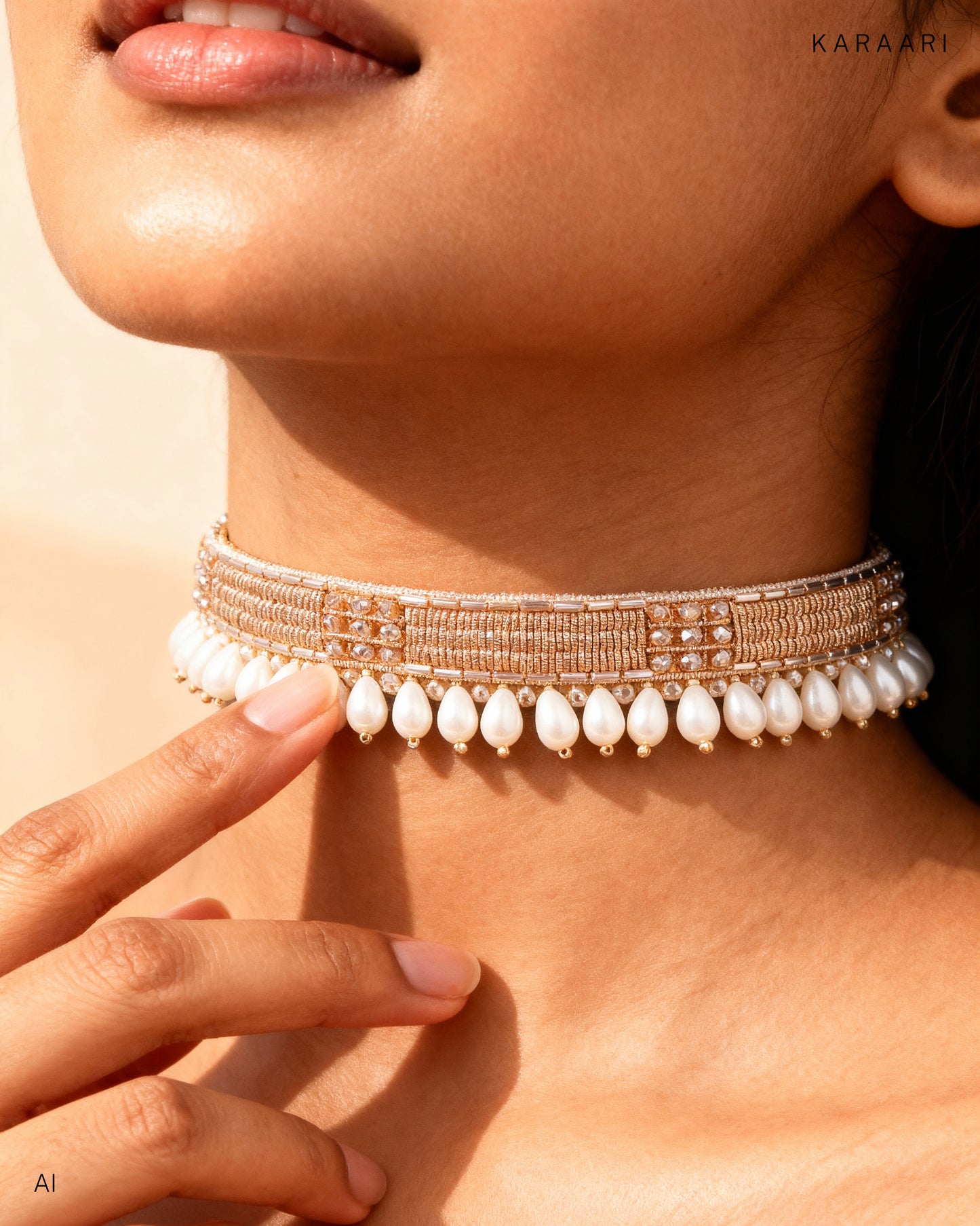 PEARL DROP LINE CHOKER