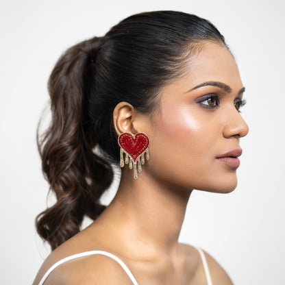 Heart Drip Earrings
