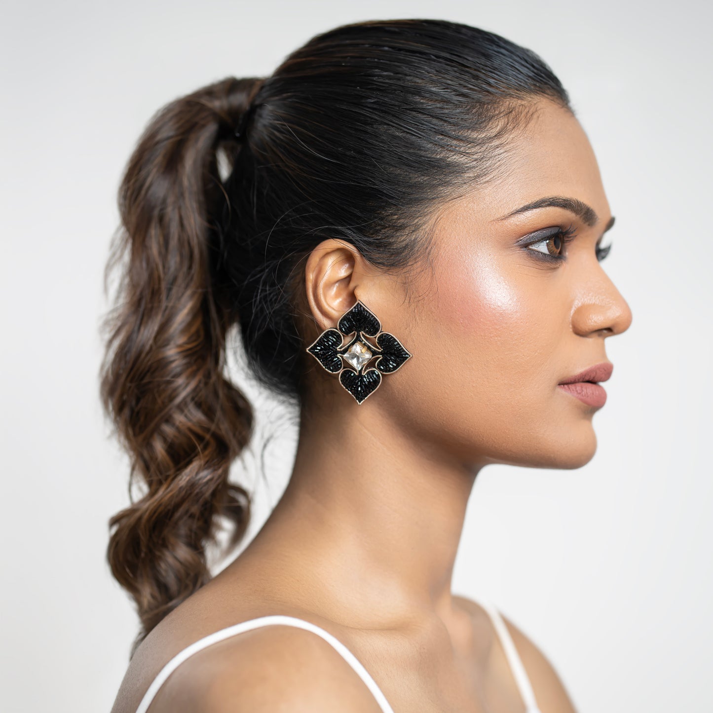 Macro Spade Stud Earrings