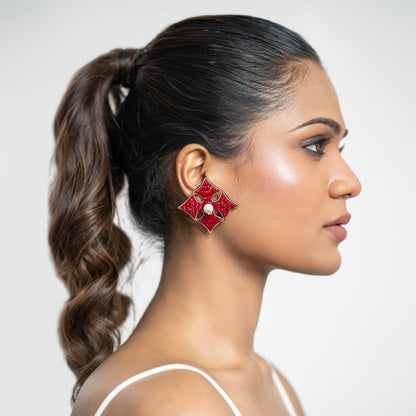 Macro Diamond Stud Earrings