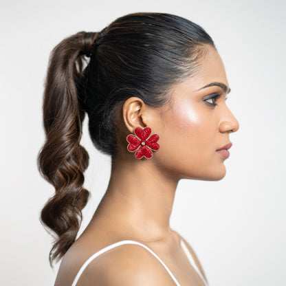 Macro Heart Stud Earrings