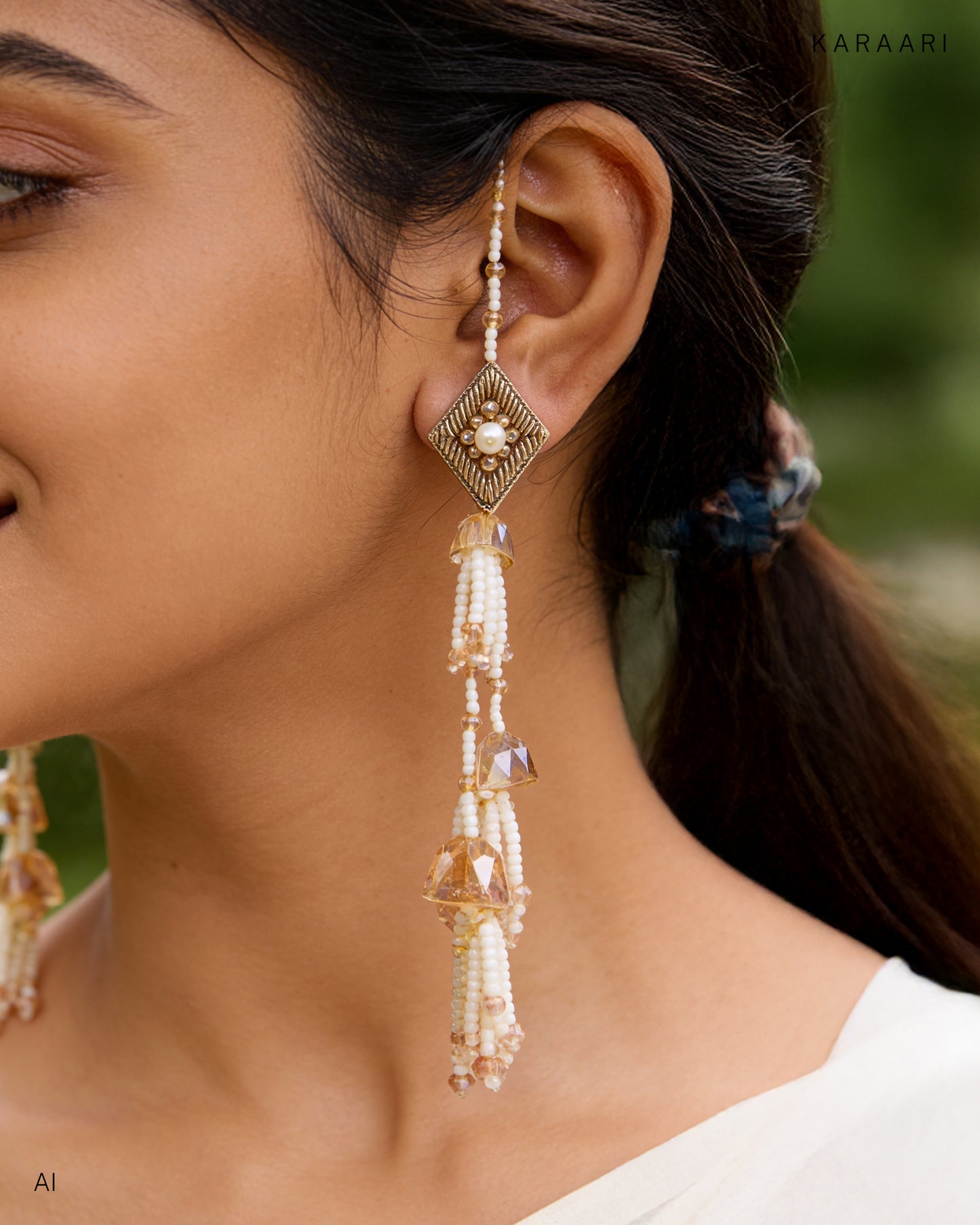 CRYSTAL FRONT–BACK DROP EARRINGS