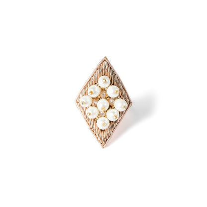PEARL CRYSTAL DIAMOND RING