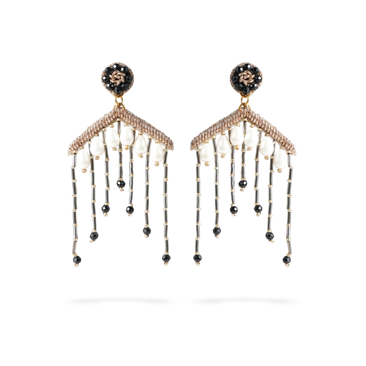 CRYSTAL FRINGE EARRINGS