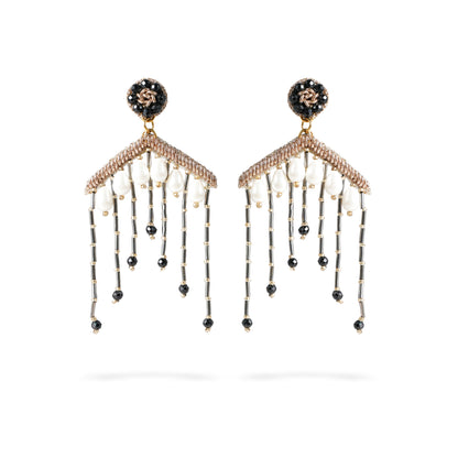 CRYSTAL FRINGE EARRINGS