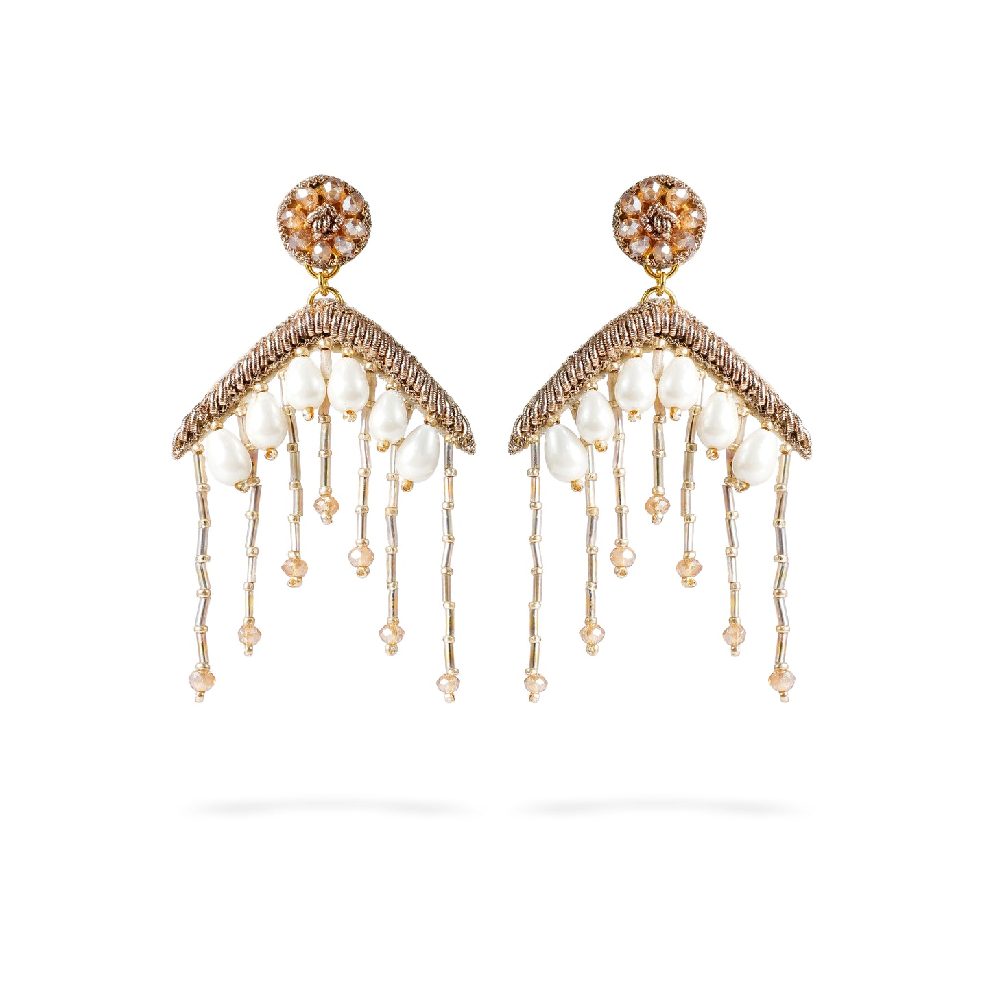 CRYSTAL FRINGE EARRINGS