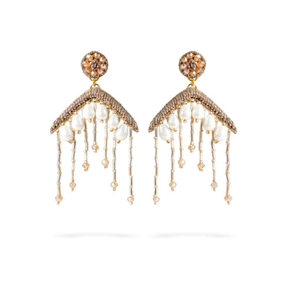 CRYSTAL FRINGE EARRINGS