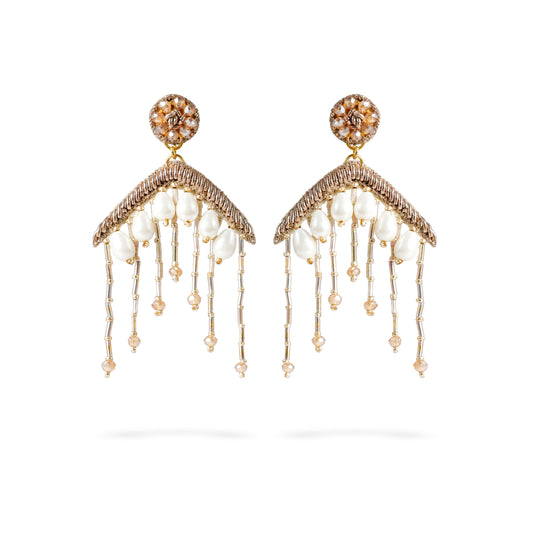 CRYSTAL FRINGE EARRINGS