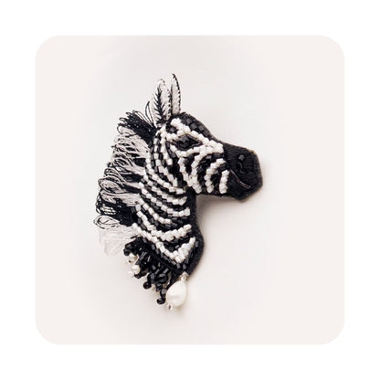 Zebra Brooch