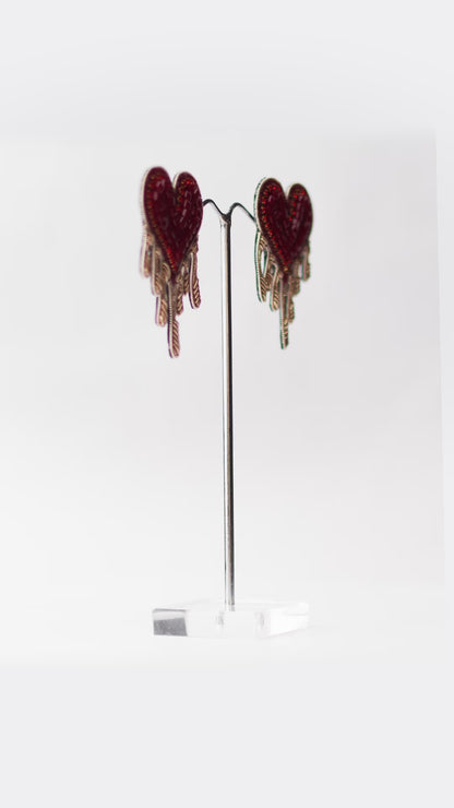 Heart Drip Earrings